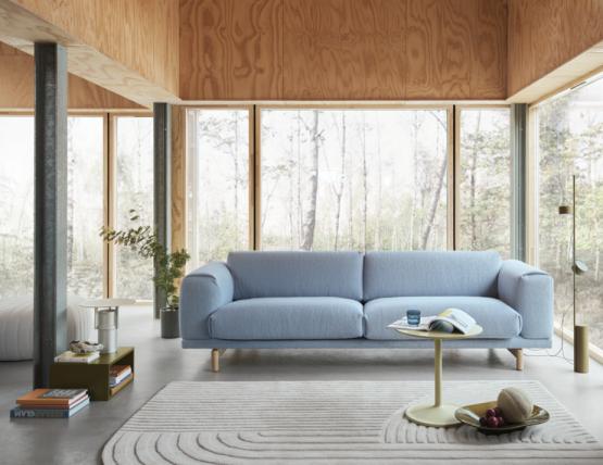 Soft Side Table 48 X 48 Beige Green Insitu