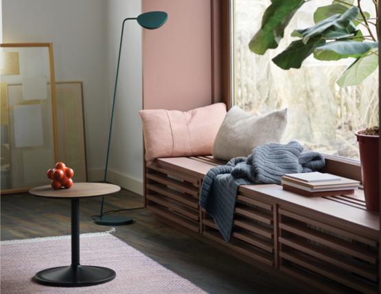 Soft Table Range 41x40 Dk Brown Insitu