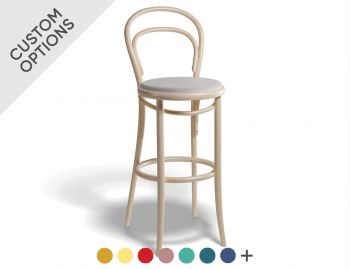14 Kitchen Stool 66cm with Upholstered Seat by Michael Thonet for TON image