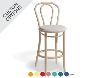 18 Kitchen Stool 66cm Upholstered Seat by Michael Thonet for TON image