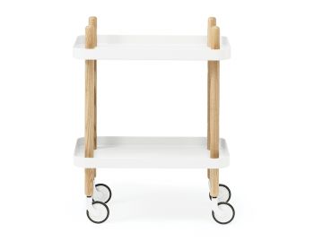 White Block Mobile Side Table by Simon Legald for Normann Copenhagen  image